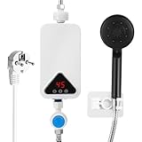 Mini Durchlauferhitzer, 220V 5500 W Elektronischer Durchlauferhitzer 30–55 °C, einstellbare...