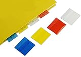 TimeTEX Register-Tab - Reiter - 12-teilig - selbstklebend - A4 (210mm x 297mm) - farbig-transparente...