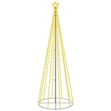 vidaXL LED Weihnachtsbaum Kegelform Tannenbaum Lichterbaum Weihnachtsdeko Stern Beleuchtung Außen...