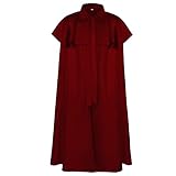 Robe Kostüm Mönch Priester Gewand Damen| Halloween Umhang Gothic Herren Frauen-mit Kapuze...