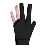 Drei-Finger-Billardhandschuhe, linke Hand, Sport-Handschuh, 24 x 13 x 1,5 cm, hoher Stretch-Stoff,...