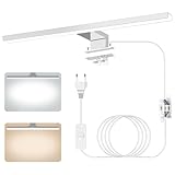 Modernes LED Spiegellampen für das Bad, 4000K 6000K Zweifarbige Temperatur, 40cm 12W Wasserdicht...
