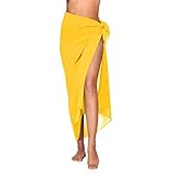 Treer Damen Strand Sarong Pareo Abdeckung Sommer Vertuschung Wrap Wickel Chiffon Halbtransparent...