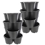 SUSTANIA 2er Set Pflanzturm 4 Etagen Kartoffelturm, Maße: 66x42x40 cm,Pflanzkübel für Kartoffeln...