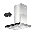 Karienvir Dunstabzugshaube 60cm Abluft, 650 m³/h, Gestensteuerung & Touch Wandmontierte...