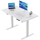 HOMAVO Höhenverstellbarer Schreibtisch 140x70cm,Schnelles Laden USB-A/Typ C,Elektrischer...