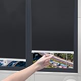 Verdunkelungsrollo Mit Saugnapf Titansilbergewebe Sonnenschutz Rollo Silberfarben...