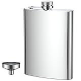 Flachmann Edelstahl, Flachmann Set aus Edelstahl, Aus 304 Edelstahl, für Whiskey, Rum, Wodka,...