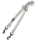 Dog & Dress Hundeleine Rocket, grau/Gold, schwarz, 3-Fach verstellbar, 2m lang & 2.5cm breit