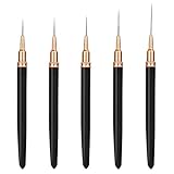 Xynovate 5 Stück Nagelkunstpinsel, Nagel Pinsel Dünn, Malkunst-Design Pinsel Set für lange...