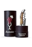 Santorino® Kellnermesser | Exklusives Sommeliermesser aus Campecheholz, 2 Stufen Weinöffner...