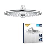 GROHE Vitalio Joy 260, Kopfbrause (wassersparende Regendusche mit 3 Strahlarten, Duschkopf mit...