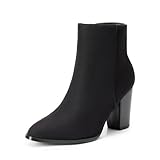 DREAM PAIRS Damen Stiefeletten mit Blockabsatz Anita,Size 41,Schwarz/Wildleder,Anita