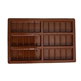 Schokoriegelform, Schokoriegelform, rechteckige Silikon-Backform, 6 Mulden, zum Backen