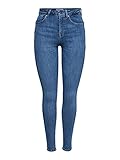 ONLY Damen Onlpower Mid Push Up Rea2981k Noos Skinny Jeans, Lightbluedenim, L / 32L EU