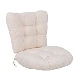 PATIO Rattansessel Auflage 55 cm Marocco 2 teilig Sitzkissen mit Rückenlehne gesteppt Schnüren...