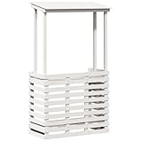 vidaXL Gartenbar, Gartentheke mit Dach Ablage, Bartisch Stehtisch Tresentisch für Garten, Theke Bar...