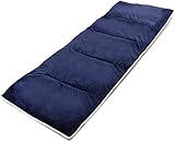 campMax 190x75 cm XL Feldbettauflage aus Baumwolle, Weiche Campingmatratze mit 4...