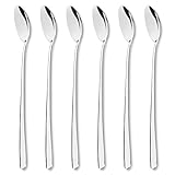 HöHscheid Latte Macchiato Löffel Set, Edelstahl Eislöffel Lang 6-teilig für Cocktails Tee Kaffee...