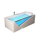 Supply24 since 2004 Whirlpool Badewanne Rimini mit Glasfront (170x80 cm) – freistehend oder Ecke...