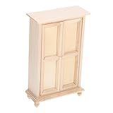 Kisangel Mini-Möbelschrank Puppenschrank puppenhaus Schrank Mini- Holzschrank...