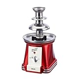 Salco Schokobrunnen | 3-stufiger Chocolate Fountain | Retro-Style | Edelstahl | Mit Wendelschnecke |...