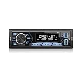 Caliber Autoradio Bluetooth 1DIN, DAB+/FM Tuner, 4x55W, USB/Micro SD, 2.1A Ladefunktion, Aux-in,...