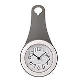 Ciieeo Leise Badezimmeruhr mit Aufhängeloch und Wasserdichtem Gehäuse Quarzuhr mit Sekundenzeiger...