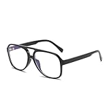 JRLLFD Retro Übergroße Herren Polarisierte Sonnenbrille Klare Brillenfassung Damen...