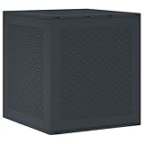 Mokuyary Aufbewahrungsbox Anthrazit 55 x 53 x 57 cm Polypropylen Gartenbox mit Deckel Living...