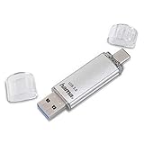 Hama 64 GB USB Stick mit USB 3.0 und USB 3.1-Type-C (2-in-1 Speicherstick, z.B. für Android Handy,...