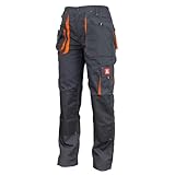 Hose Schutzhose Arbeitskleidung Arbeitshose URG-A [260g/m2], Graphit/Orange, 52 EU