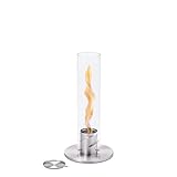 höfats - Spin 120 Silber - Tischkamin für Indoor und Outdoor - Tischfeuer, Windlicht, Gartenfackel...