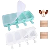2 Stück Eiscreme Form-Cake Pop Ice Lolly Mould, BPA Frei Kuchen Eis am Stiel Backform, Selber...