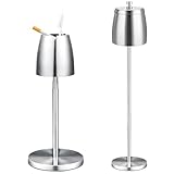 Dhqkqg Einstellbarer Standaschenbecher Edelstahl,Groß Aschenbecher mit Deckel & Rutschfestem Für...