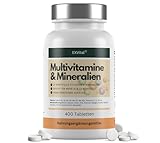 Multivitamin Tabletten - 400 vegane Tabletten, 27 Vitamine & Mineralien, mit Vitamin B Komplex,...