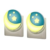 Wetry Nachtlicht Kinder Steckdose mit Dämmerungssensor Steckdosenlicht LED Automatisch Wandlicht...