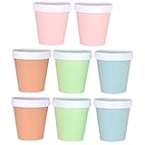 Vaguelly 8 Stück Teiliges Eisbehälter mit Deckel aus Bruchsicherem Vielseitig als Suppen...