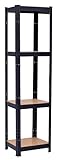 SCHULTE Regalwelt Schwerlastregal mit 4 MDF-Böden, 180x50x50 cm (HxBxT), 150 Kg Traglast pro Boden,...
