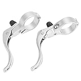 1 Paar leichte Aluminiumlegierung Rennrad Fahrrad Bremshebel Set 31,8 mm Zubehör (Silber...