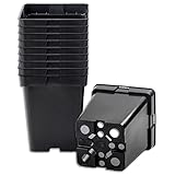 Wohnkult 10 x Anzuchttopf Pflanztopf 5 L schwarz 18 x 18 cm x 22 cm Blumentopf Blumenkübel...