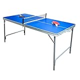 Fabula-XT Tischtennistisch Outdoor wetterfest klappbar, 164x80x85, mit Spielset, Carromco...