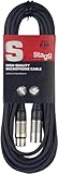 Stagg SMC6 Kabel, XLR (m) -XLR (f), Mikrofon-zu-Mischpult, 6 Meter lang, Schwarz