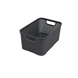 BranQ - Home Essential universeller, multifunktionaler Korb in Rattan Design, Grösse L 19 l,...