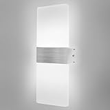 DAGORD Wandlampe Innen LED Kaltweiß 6500K Acryl Wandbeleuchtung Moderne Wohnzimmer Wandlampe 12W...
