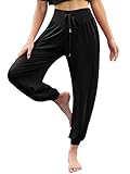 Terecey Yogahose Damen Lang Yoga Hosen Jogginghosen Damen Locker Pilates Hose Weit Sweatpants...