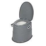 LALAHO Campingtoilette Bequem,Mobile Toilette,50x40x42cm,für Camping Mit Sitz, Deckel und...