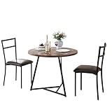 Koioplie Essgruppe 3-TLG., Esstisch Mit 2 Stühlen, Sitzgruppe Küchentisch Stühle, Vintage