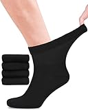 Fiera Besa Diabetikersocken Herren, 4 Paar Knöchelhohen Bambus Socken, Dünne und ohne Naht Bequem...