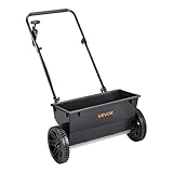 VEVOR Streuwagen, 22,6 kg Fassungsvermögen, Saatgutstreuer, 460 mm Streubreite, Düngerstreuer mit...